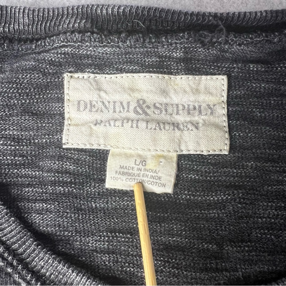 Vtg Denim & Supply Ralph Lauren Mens L Distress Long Sleeve Shirt Skull & Arrows - Picture 4 of 10